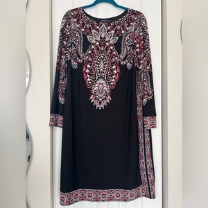 INC International Concepts Women’s Long Sleeve Dress Size-1X Made In Vietnam